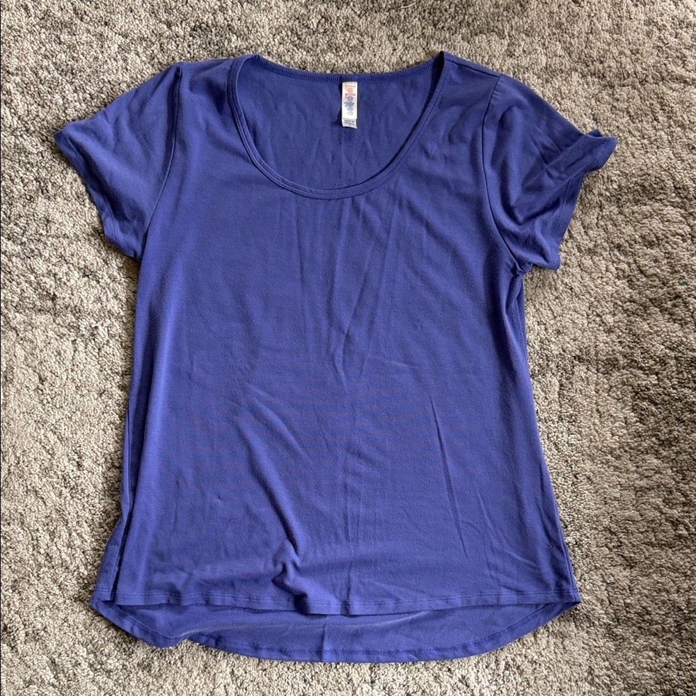 LuLaRoe Women's Short Sleeve Top in Deep Blue